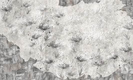 Dandelions on a vintage wall