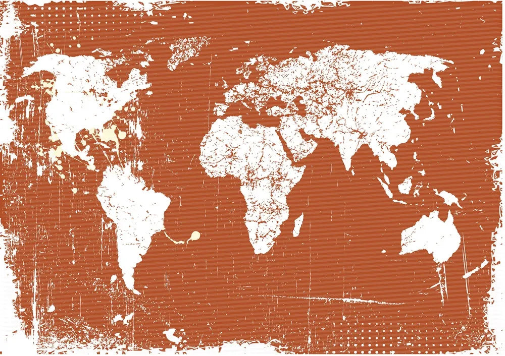 Vintage map of the world