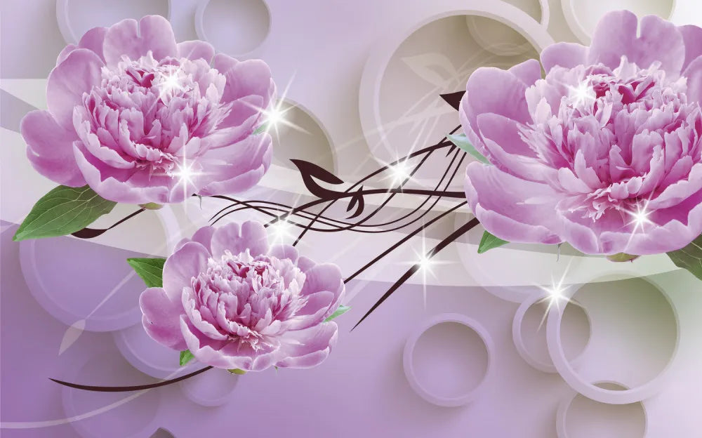 Lovely peonies 3D