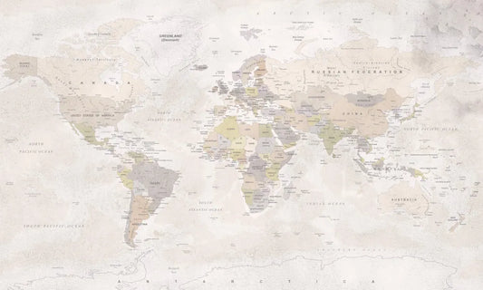 Cracked world map