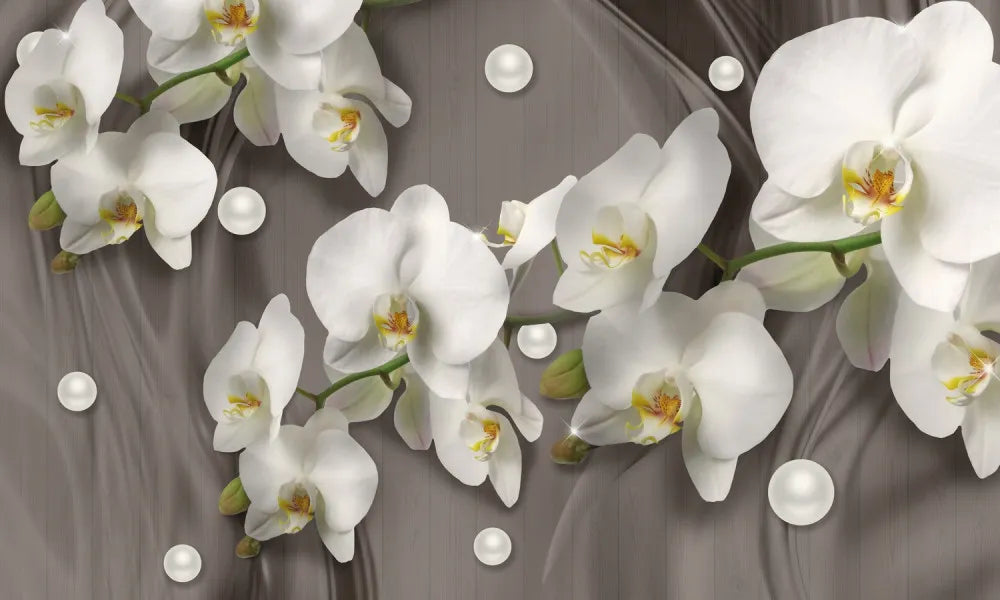 White orchids 3D