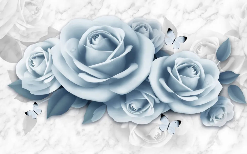 Blue roses 3D