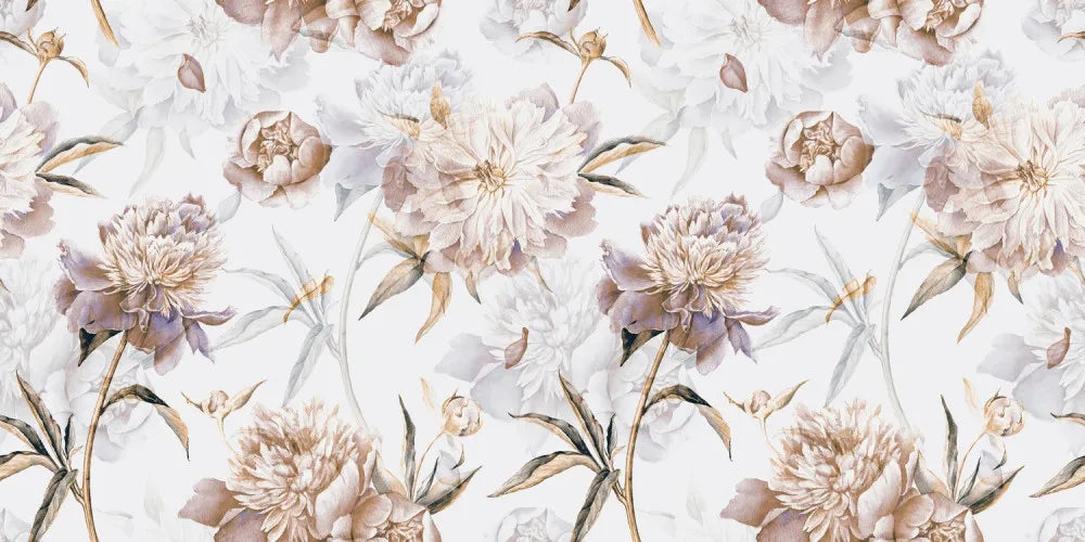 Peonies beige