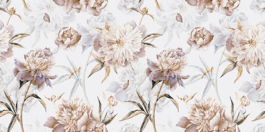 Peonies beige