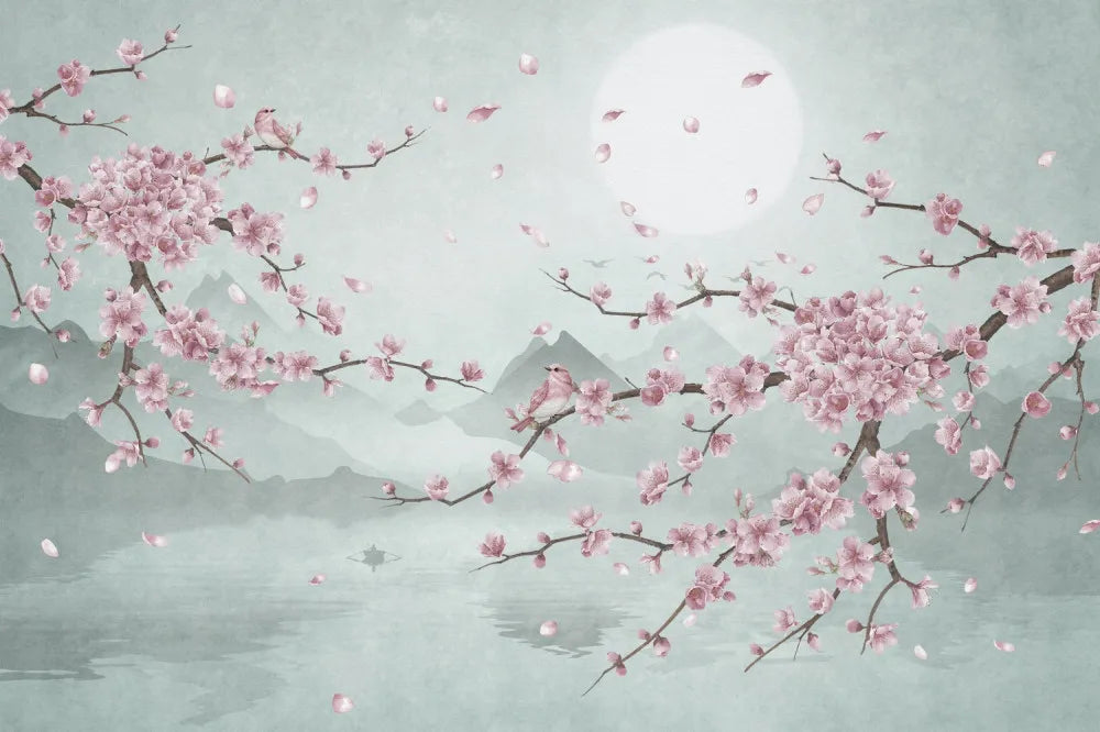 Sakura under the moon