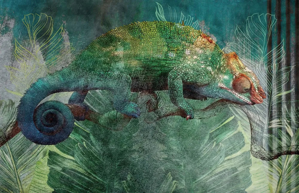 Chameleon on a branch