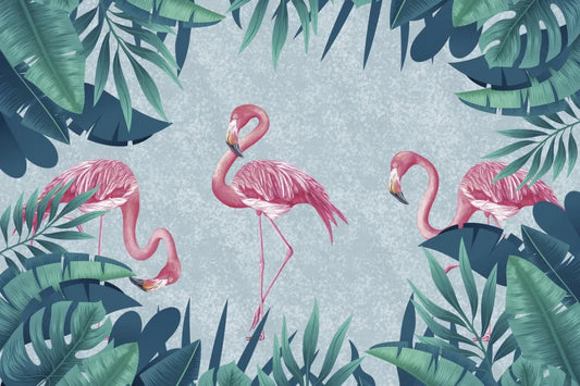 Beautiful pink flamingos