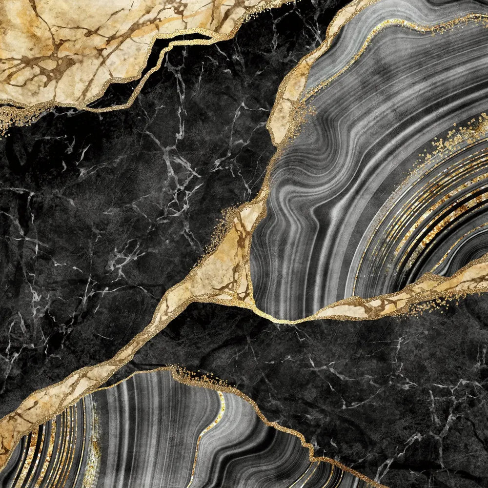 Marble with gold