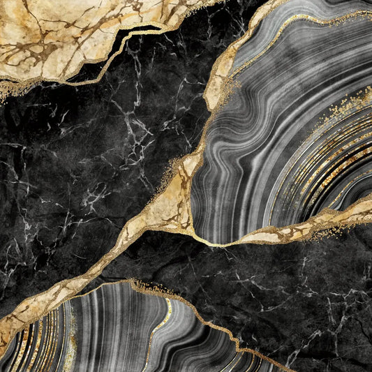 Marble with gold