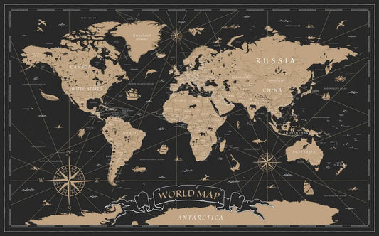Night map of the world