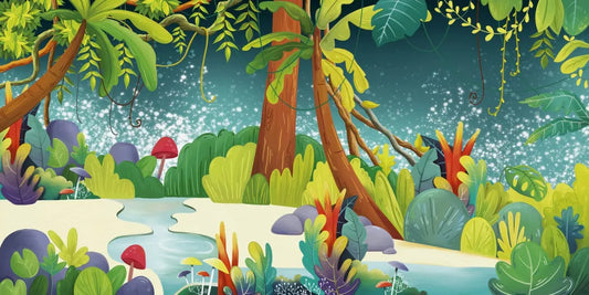 Magic night forest