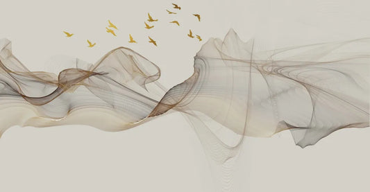 Flock of migratory birds