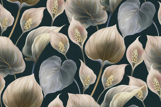 Beige calla lilies