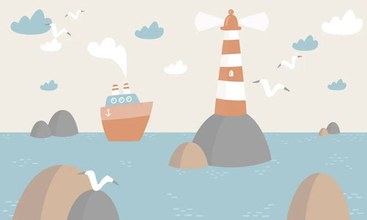 Lighthouse in the sea