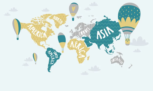 Children's world map