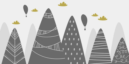 Scandinavian mountains drawing