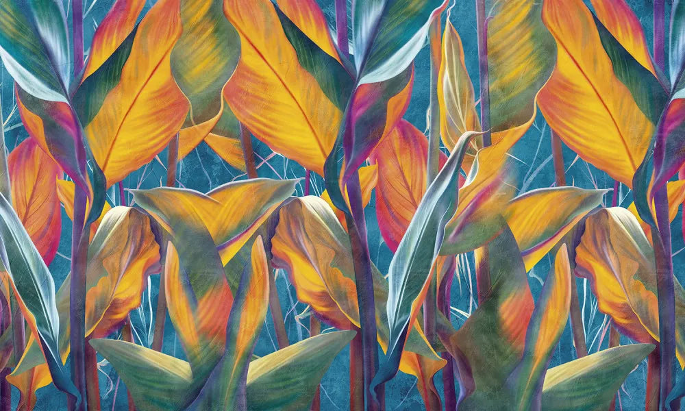 Exotic leaves, drawing