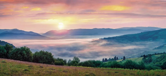 Sunrise in the mountains