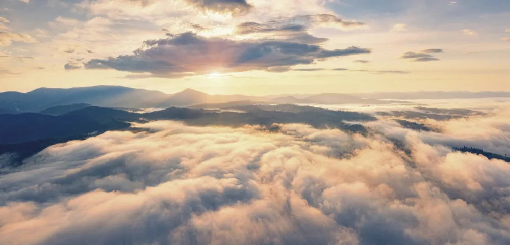 Dawn above the clouds