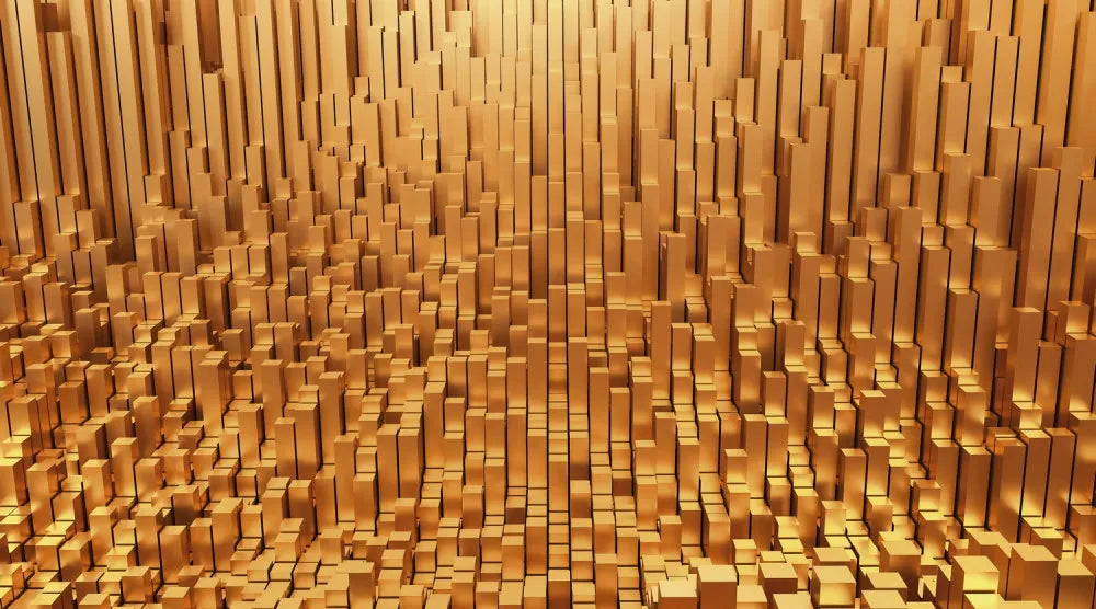 Golden 3D abstraction