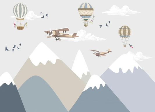 Flying over the mountains