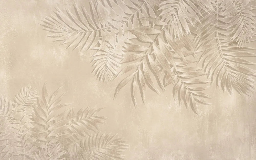 Palm beige leaves