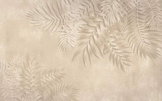 Palm beige leaves