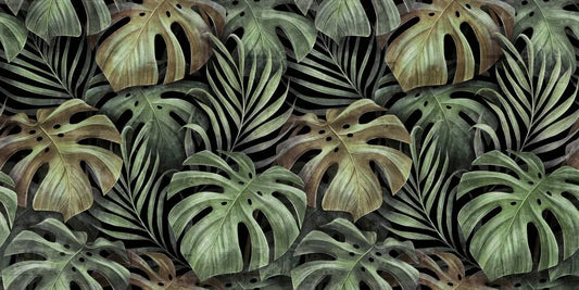 Tropical plant leaves