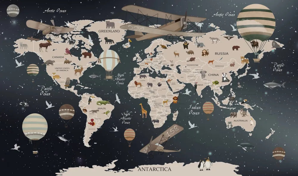Animal world map