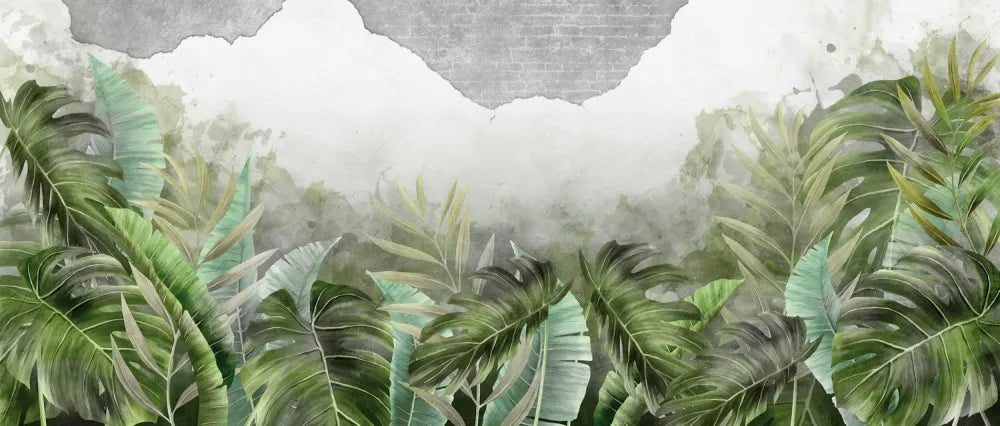 Huge tropical leaves