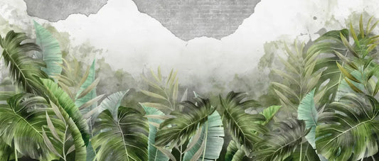 Huge tropical leaves