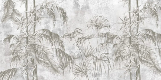 Tropical leaves drawing