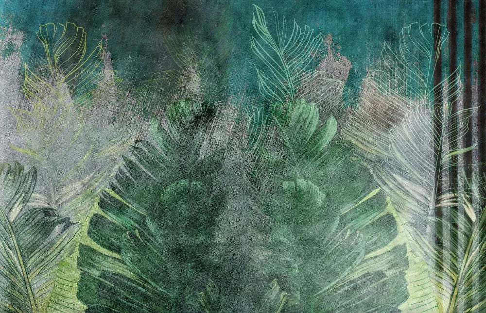 Tropical palm leaves