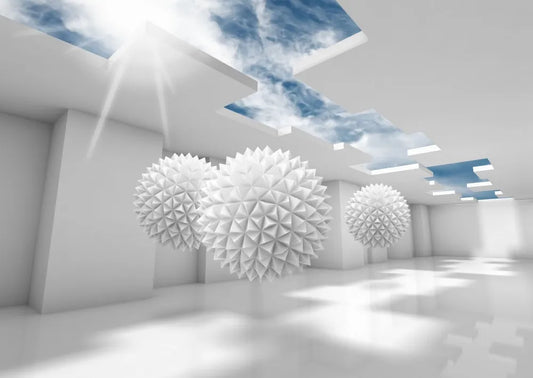Huge white balls 3D
