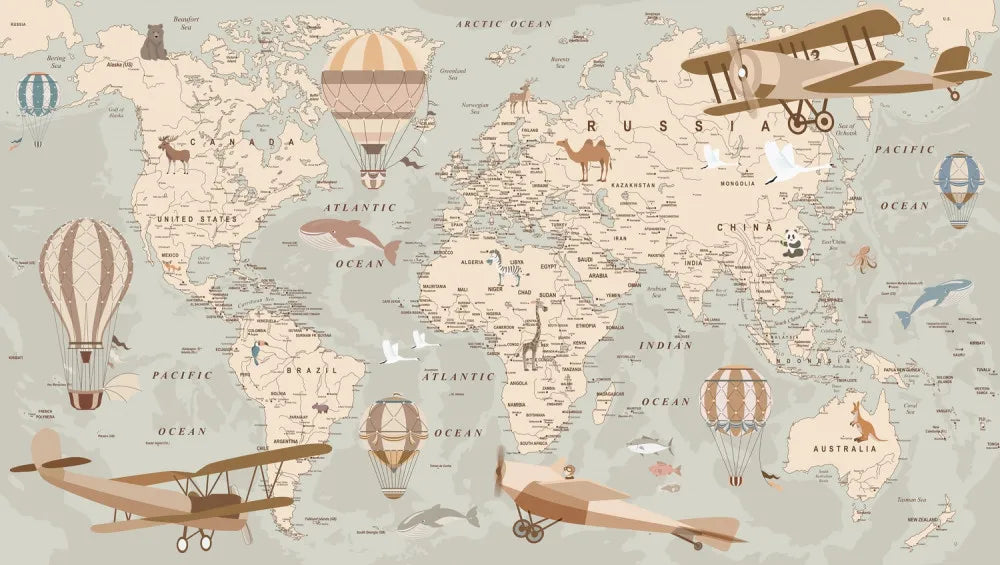Children's geographic map