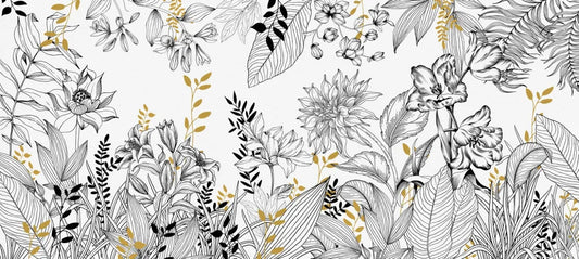 Large flowers, graphics