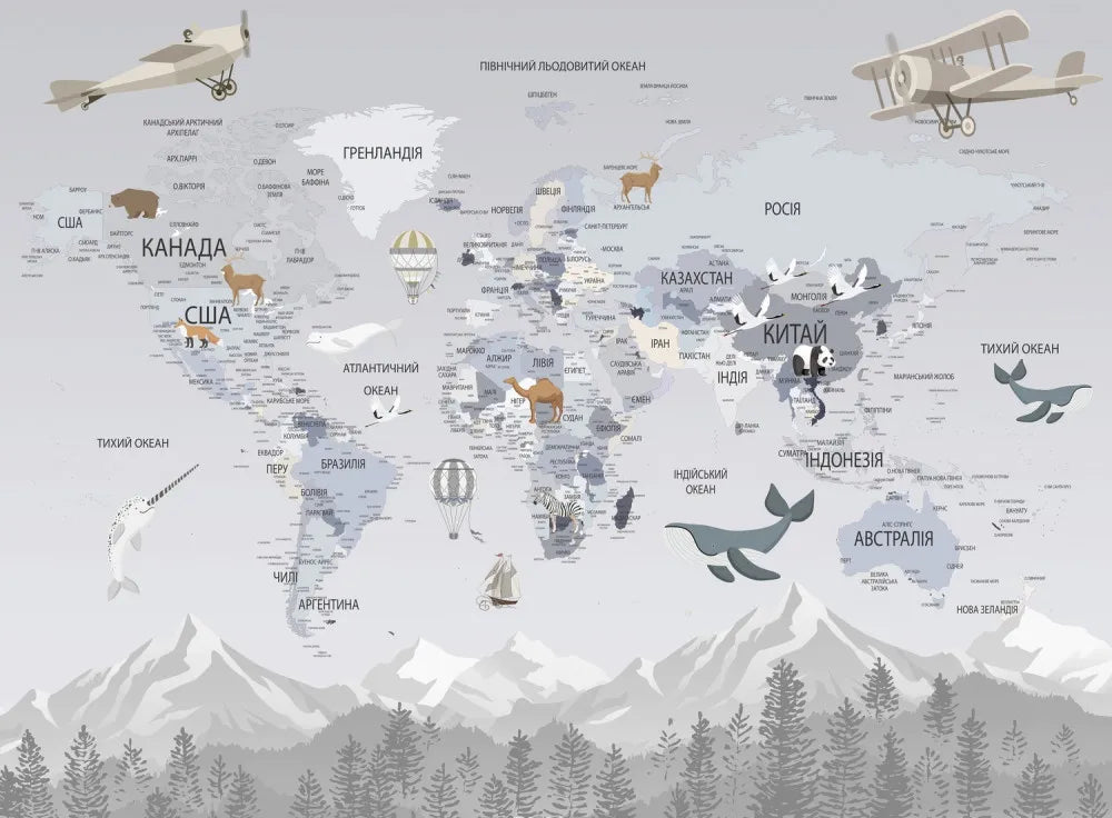 Animal world map