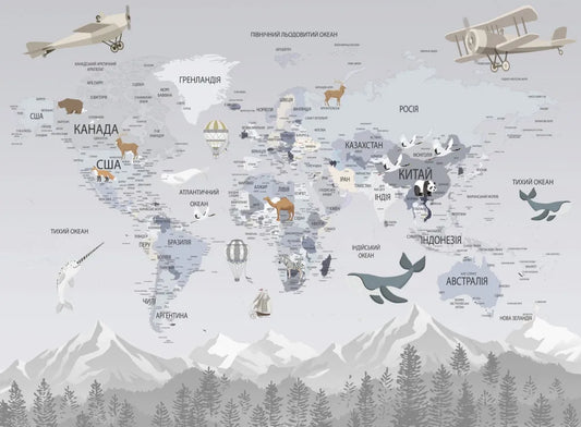 Animal world map