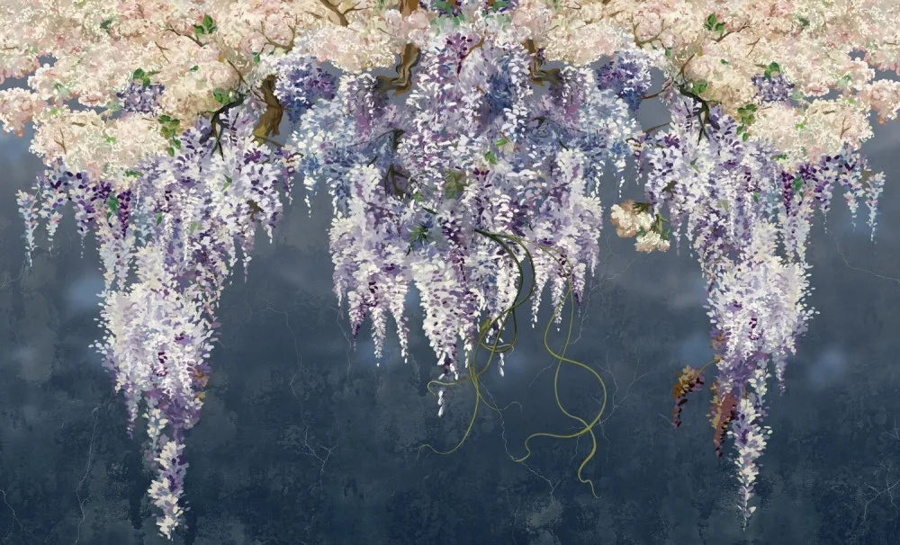 Lilac branches, watercolor