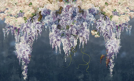 Lilac branches, watercolor