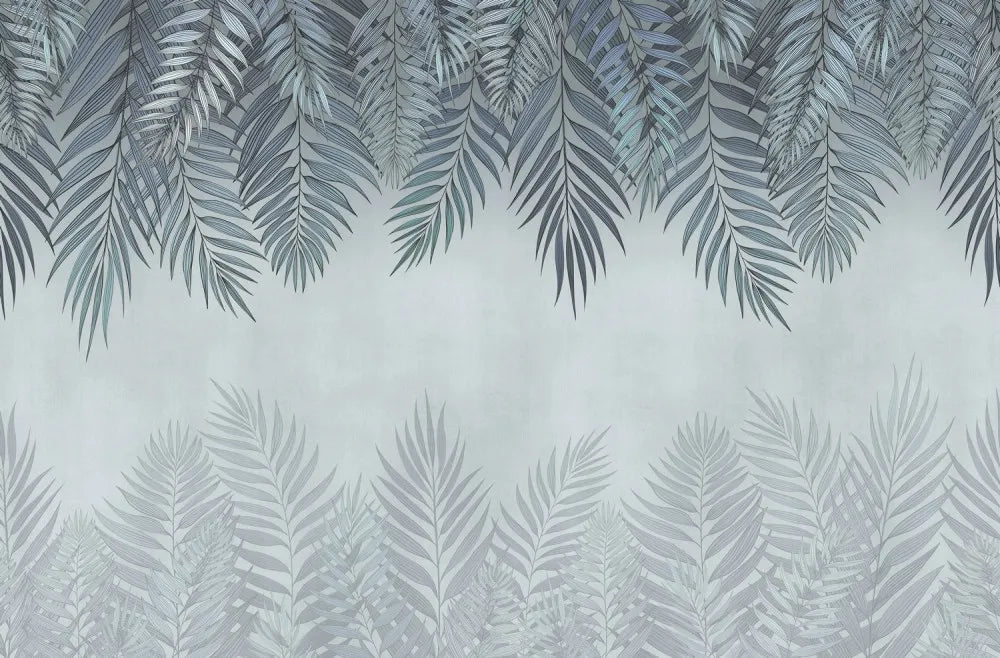 Gray palm leaves