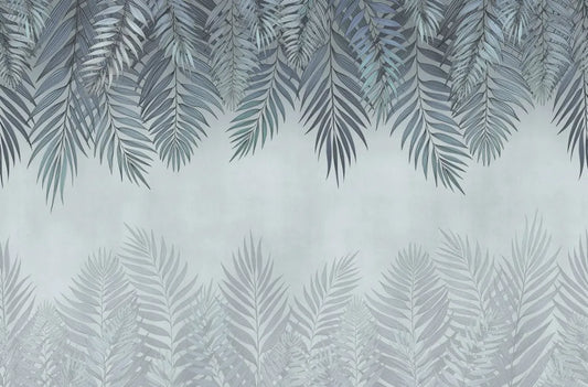 Gray palm leaves