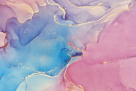 Colored marble, fluid
