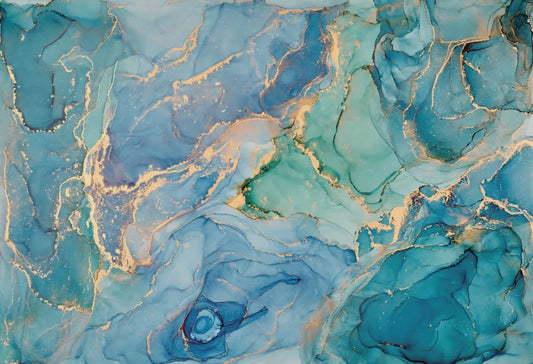 Blue marble, fluid