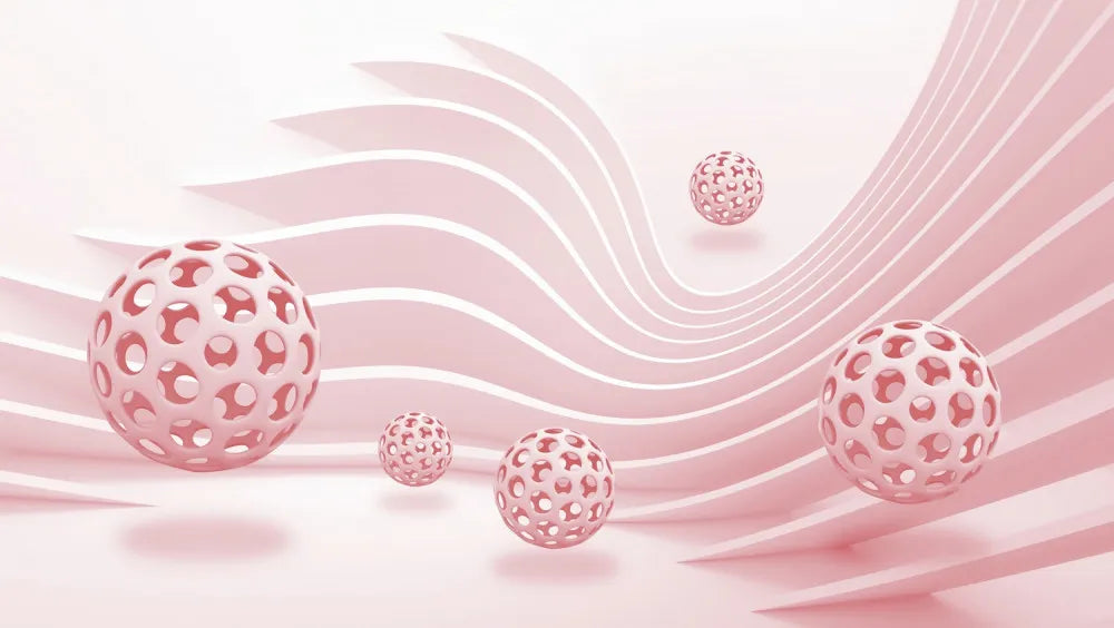 Pink spheres 3D