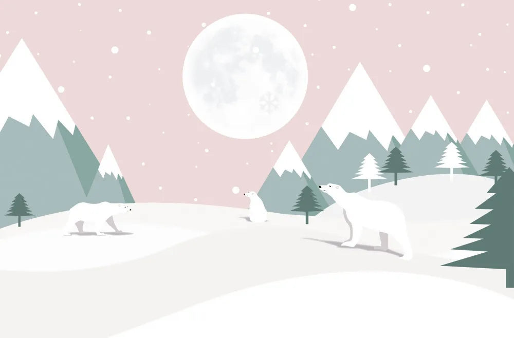 Polar bears in winter