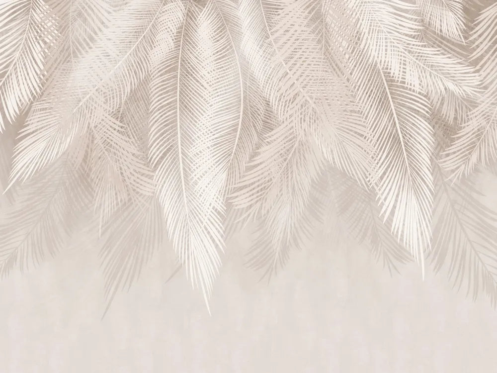 Light palm leaves