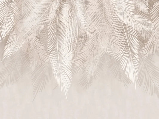 Light palm leaves