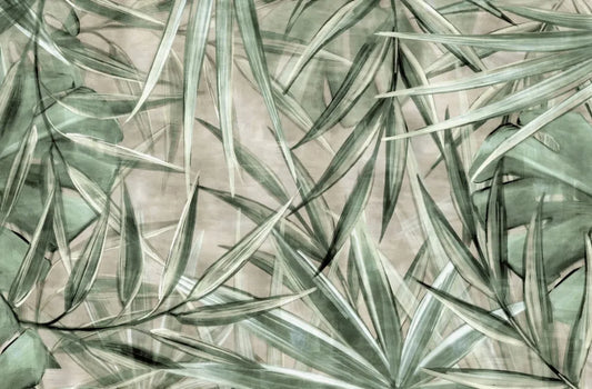 Green exotic leaves