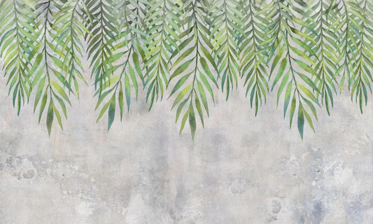Hanging palm leaves